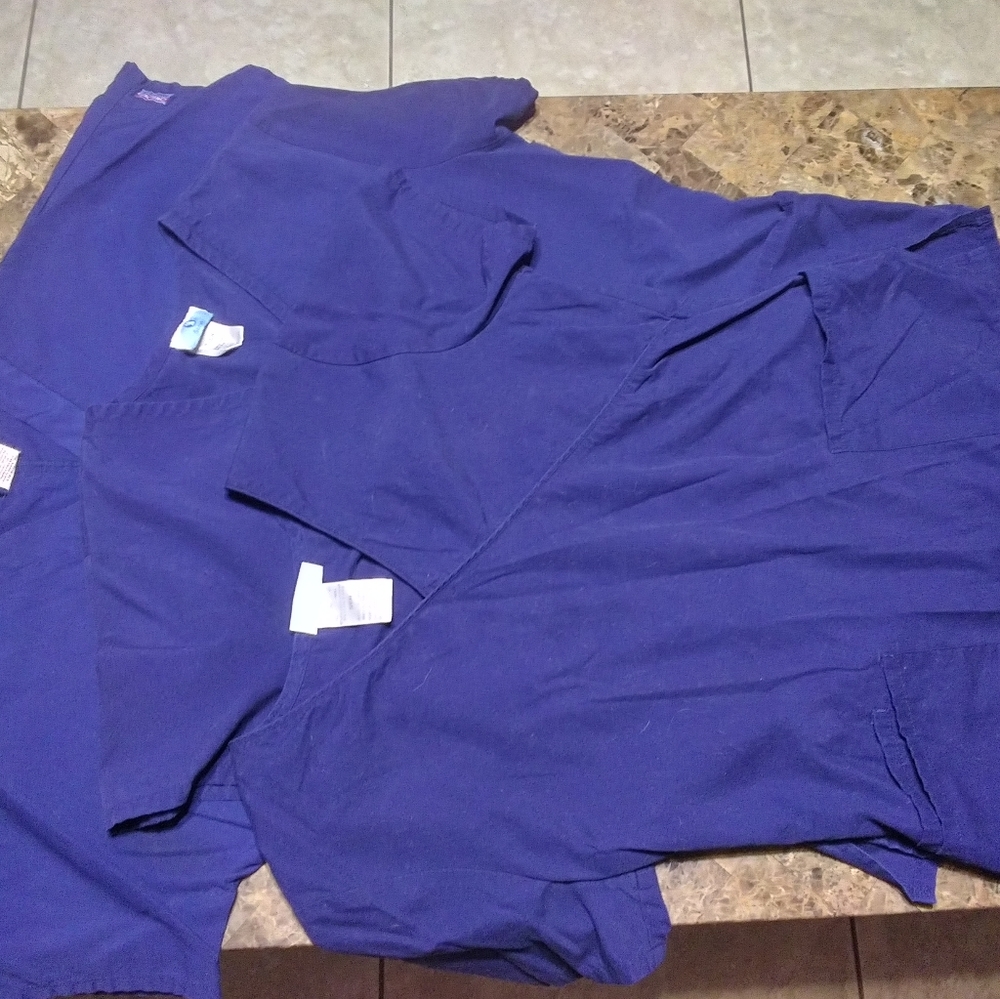 3 small scrub tops